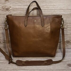 Madewell Brown Tpp Zip Transport Travel Tote Bag